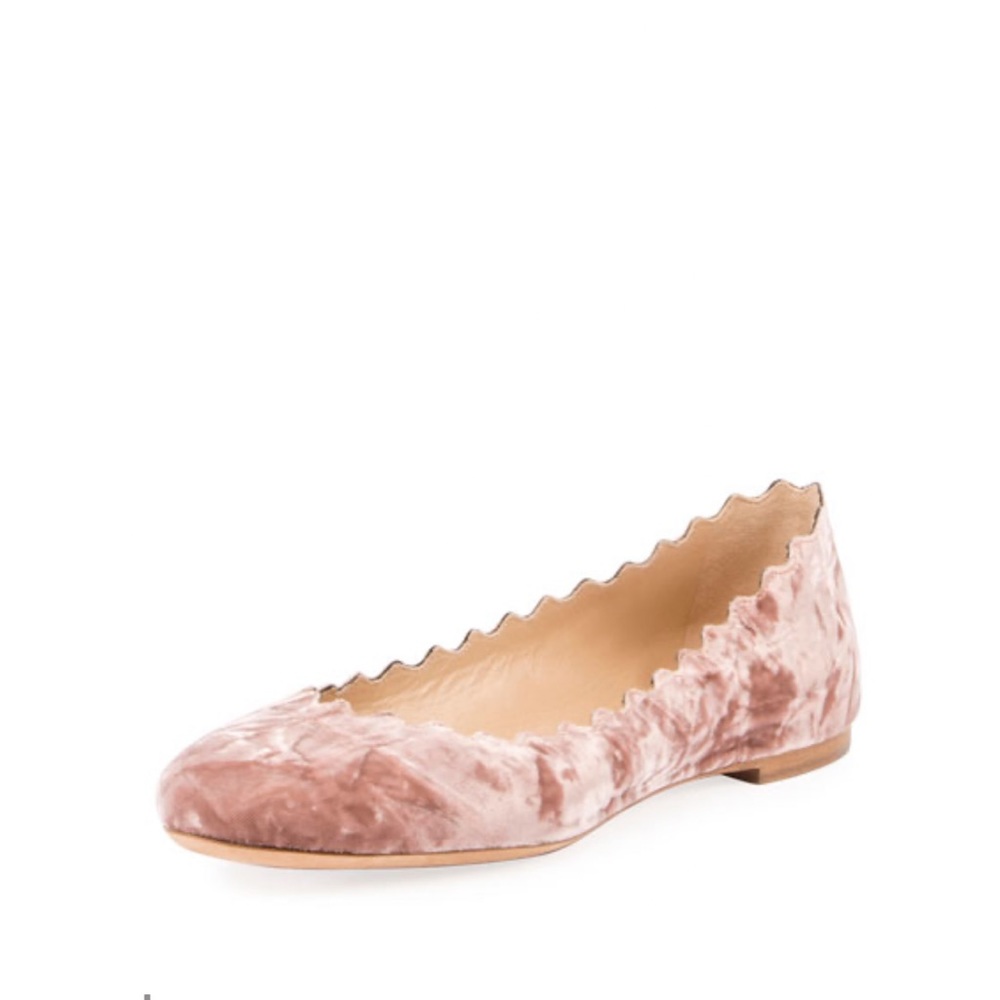 NWOT Chloe Velvet Lauren Ballet Flats - Picture 2 of 6